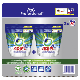 Detergent de rufe Ariel Professional All in1 Original 2 x 60capsule