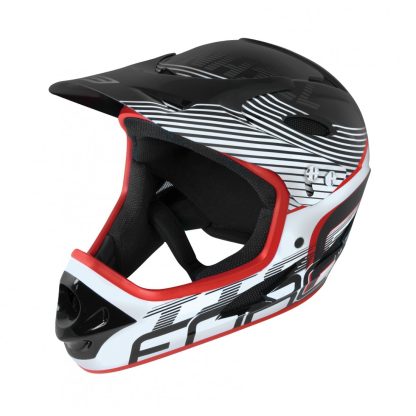 Casca Force Tiger Downhill Black Red White L-XL (59-61 cm)