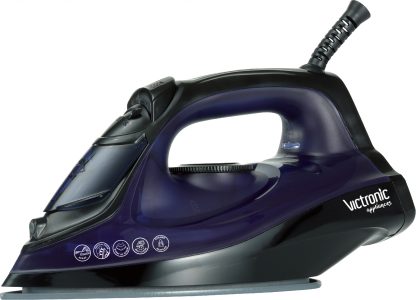 Fier de calcat, cu abur si spray, talpa ceramica, 2200 W, Victronic VC5988