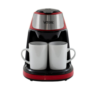 Filtru cafea cu doua cesti din ceramica , 2x125ml, 450W , Victronic VC3616