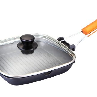 Gratar aluminiu, cu capac, 36x24 cm, Grunberg HXG36LD