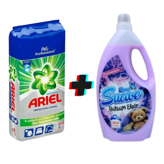 Pachet Ariel 10 kg + Balsam Efekt Lavender 5L