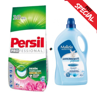 Pachet Persil 10 kg + Balsam Malizia 4 Litri