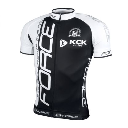 Tricou Force Team maneci scurte negru alb S