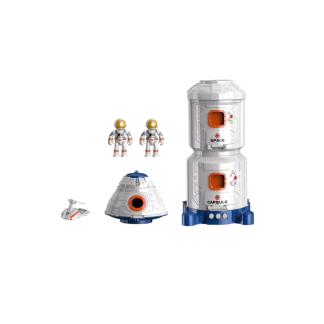 Statie spatiala cu 2 figurine astronauti