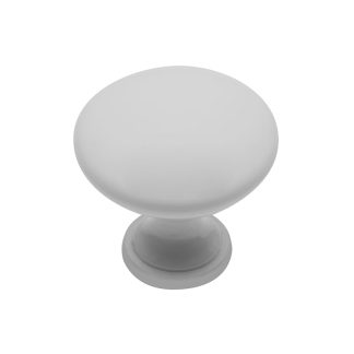 Buton mobila TERNI 30x29 mm, alb mat