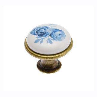 Buton mobila Blue Rose auriu