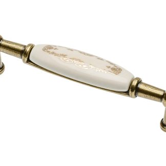 Maner mobila bucatarie ORNAMENT 96 mm, alama antichizata, dreptunghiular