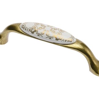 Maner mobila bucatarie Orient Gold 96 mm, alama antichizata