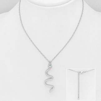 Colier Sarpe din argint Sterling 925 cu diamante simulate