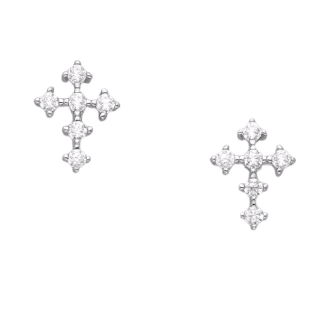 Cercei Cruciulita din argint Sterling 925 cu diamante simulate
