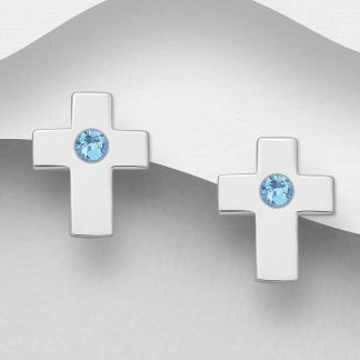 Cercei Cruciulita din argint Sterling 925 cu cristale fine austriece