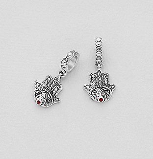 Charm Hamsa din argint Sterling 925 cu diamante simulate