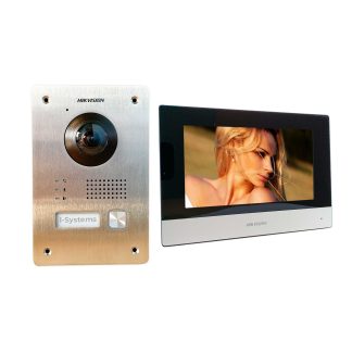 Kit Videointerfon Hikvision DS-KIS703-P Full HD, 2 fire, monitor 7 inch wireless