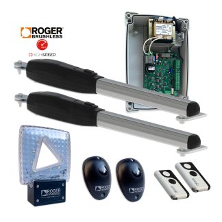Kit automatizare poarta batanta Roger Technology Kit SMARTY 4 HS, 4m canat, 400Kg poarta, 36V, brush