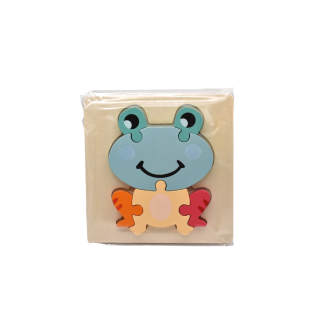 Puzzle 3D din lemn, model broscuta