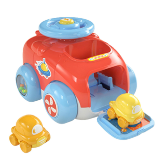 Set masina cu spatiu interior depozitare si 2 masinute cu catapulta