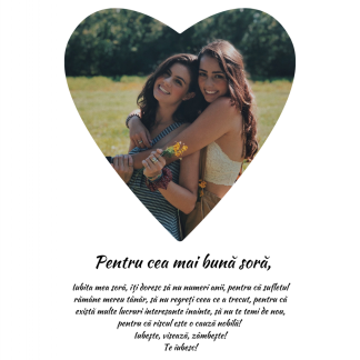 Home 15 Tablou personalizat pentru cea mai buna sora