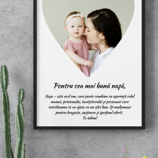 Tablou personalizat pentru cea mai buna nasa