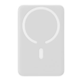 Baterie Externa USB-C, MagSafe, 10000mAh, 20W + Cablu Type-C, 60W, 30cm - Baseus Magnetic Mini (PPCX070002) - White