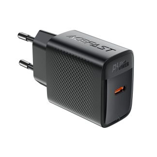 Incarcator pentru Priza Type-C, PD25W, GaN, EU - Acefast (A104)  - Black