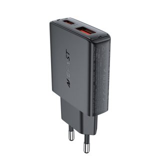 Incarcator Type-C, USB, pentru Priza, PD30W, GaN - Acefast (A69) - Black