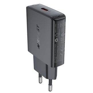 Incarcator pentru Priza, Type-C, GaN Technology, Power Delivery, 20W - Acefast (A65) - Black