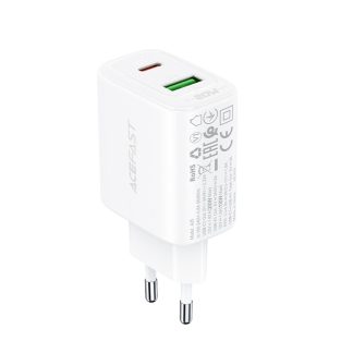 Acumulator pentru Priza, USB, Type-C, 20W, Fast Charging - Acefast (A25) - White