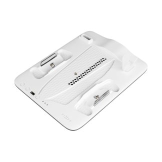 Suport PS5 Slim cu Incarcare, Racire, Spatiu Jocuri/Casti - Fixed (FIXPS5S-MCS-BW) - White