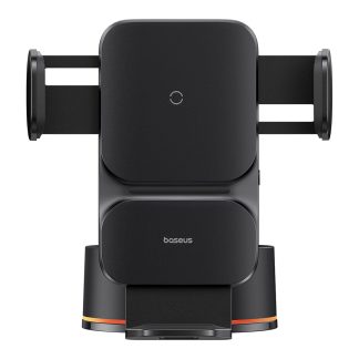 Suport Auto pentru Telefon, 15W,Montare pe Panoul de Bord - Baseus Wisdom Series (C40344901113-Z1) - Cluster Black