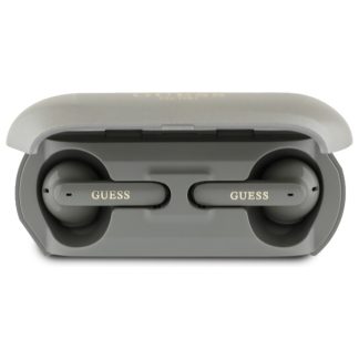 Casti True Wireless Stereo, Bluetooth - Guess Earbuds Elongated Metallic Printed Logo (GUTWSC2MCDSE) - Grey
