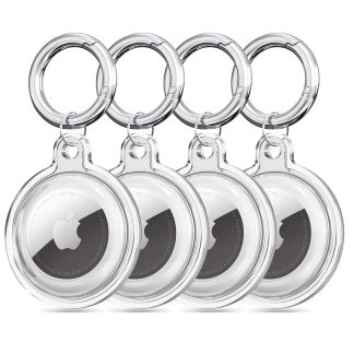Husa Apple AirTag (set 4) - Techsuit Holder Silicone (CT15) - Clear