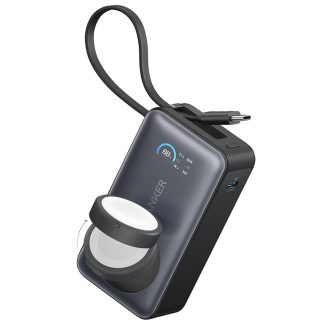 Acumulator Extern pentru Apple cu Cablu Type-C, 10000mAh, Qi2 35W - Anker MagGo (A1657H11) - Black
