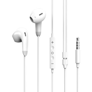 Casti cu Fir Jack, Design Ergonomic, 1.2m - ColorWay Sound Wave (CW-WD04WT) - White