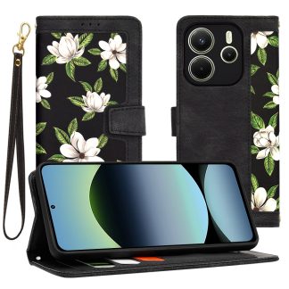 Husa pentru Xiaomi Redmi Note 14 4G (163.25 x 76.55 x 8.16mm) - Techsuit FlipCraft - Flowers of the Dawn