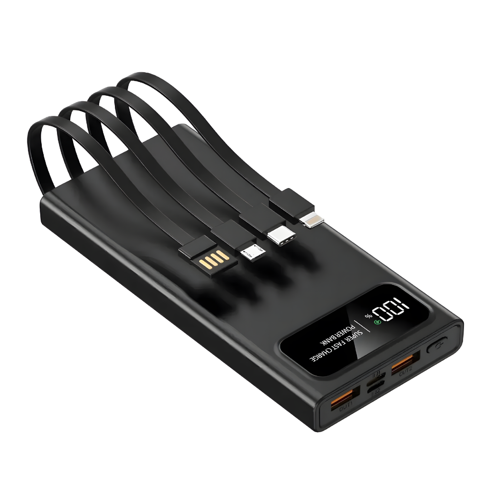 Power Bank Sunix 12000mAh 4 in 1, super fast charge 22.5W, PD 20W, USB-C, USB-A, multiport 4 iesiri, 2 intrari, compatibil Android, iPhone - Negru 1 Power Bank Sunix 12000mAh 4 in 1, super fast charge 22.5W, PD 20W, USB-C, USB-A, multiport 4 iesiri, 2 intrari, compatibil Android, iPhone - Negru