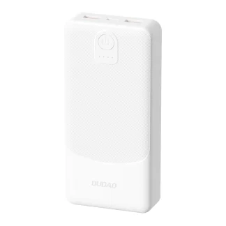 Powerbank Dudao 20000mAh, incarcare duala 2 x USB-A 5V 2A, putere maxima 10W - Alb