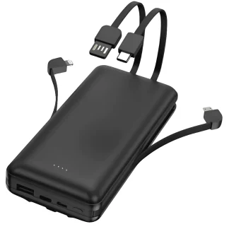 Powerbank Portabil Shaza SG1001, 10.000mAh 4 in 1, USB Type-C, Lightning, Micro USB, Smart Chip - Negru